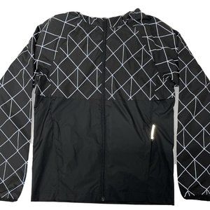 All in Motion Unisex Windbreaker Hoodie Jacket Water Resistant Black Size XS 4/5